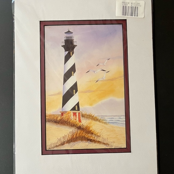 Cape Hatteras Lighthouse, Gaskin Gallery, matted and still in protective wrap - Picture 2 of 6